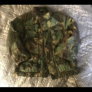 Mini Boden Camo Barn Coat 3-4Y